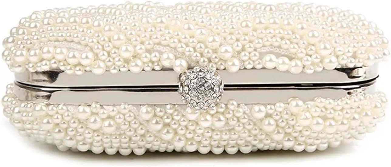 Pearl Clutch Pearl Clutch Bags Women Purse Ladies white Hand Bags Evening Bags for Party Wedding black Shoulder Bag