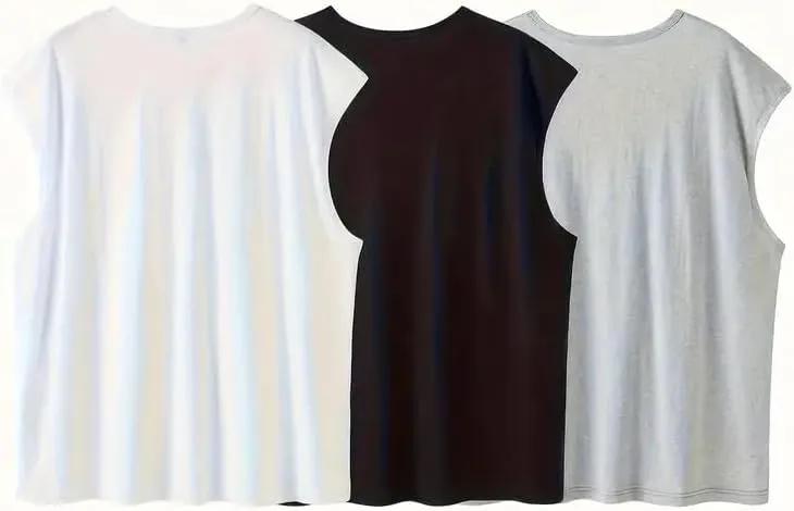 Plus Size Men Tank Tops Summer Quick Dry 100% Cotton Comfort Unisex Tops Oversize Xl-9Xl
