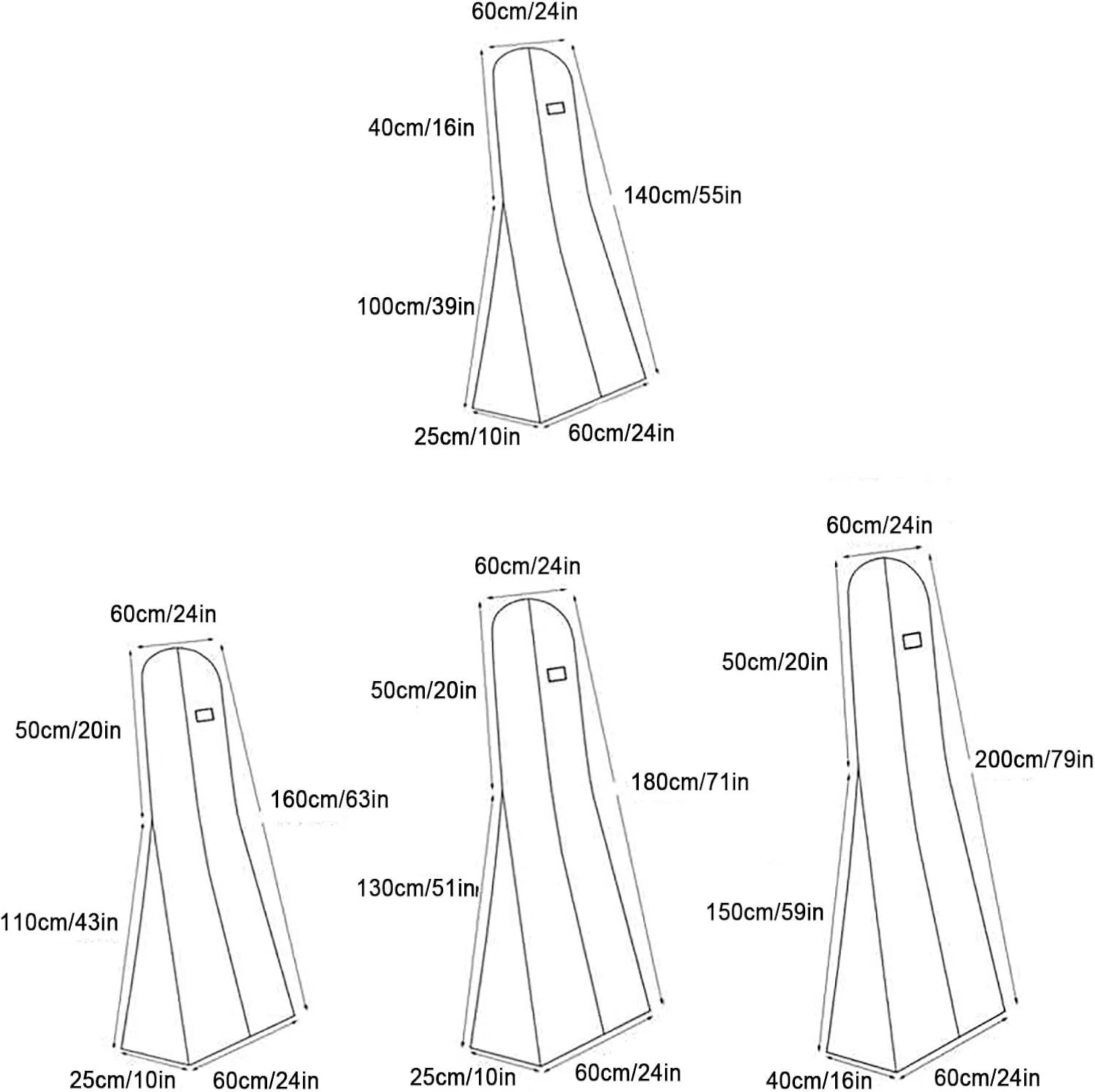 Portable Wedding Dress Garment Bag Bride Tote Bag Dress Bags for Gowns Long Dress Cover Garment Bags for Dresses for Women(Large)
