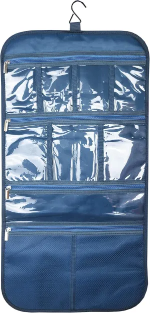 Premium Hanging Toiletry Travel Bag - Cosmetic, Jewelry, Toiletry & Accessory Storage Organizer Bag, Large Size, Various Compartments