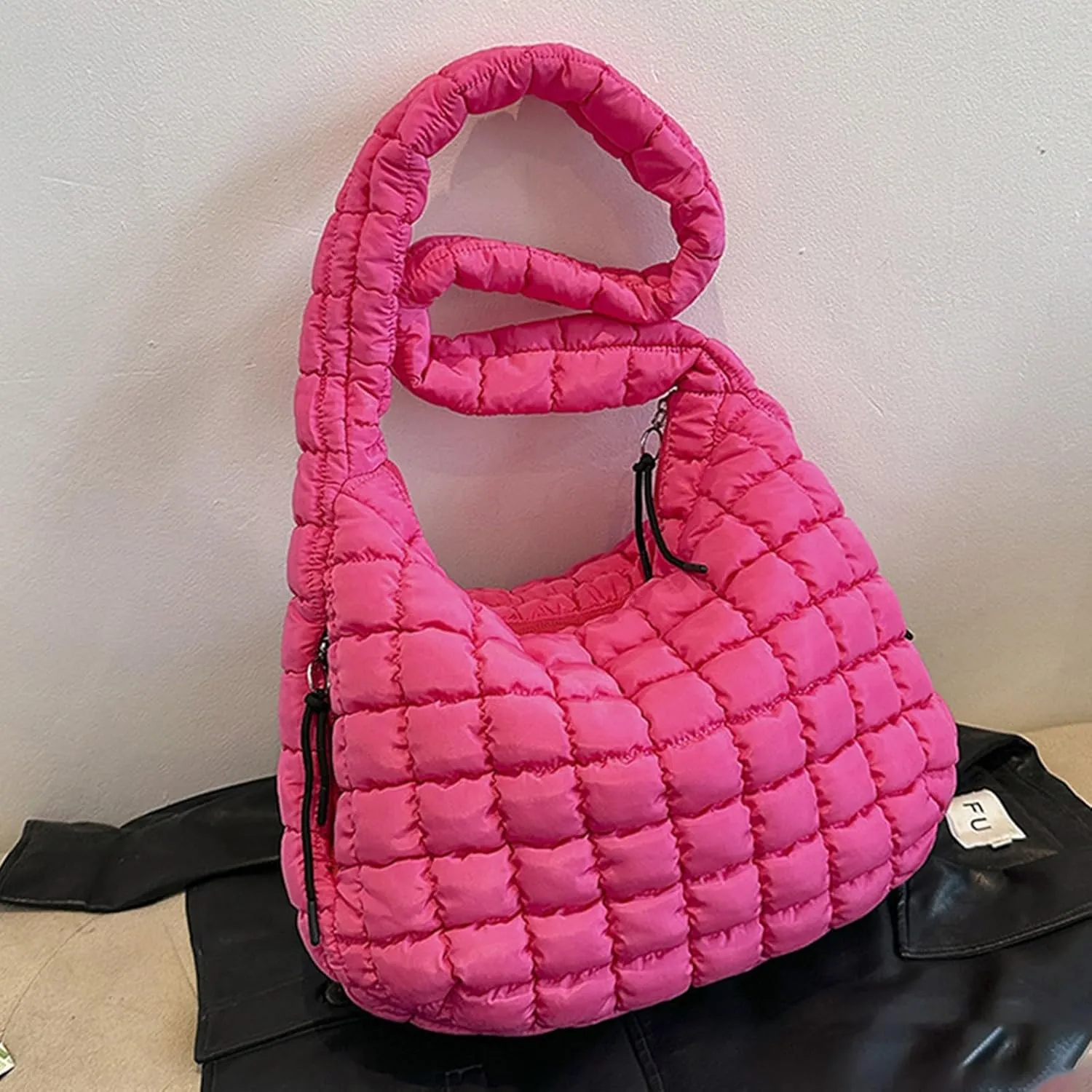 Purse Fashion Tote Top Handle Pleated Clouds Bag Fashion Shoulder Tote Dumpling Bag Large Capacity Down Cotton Armpit