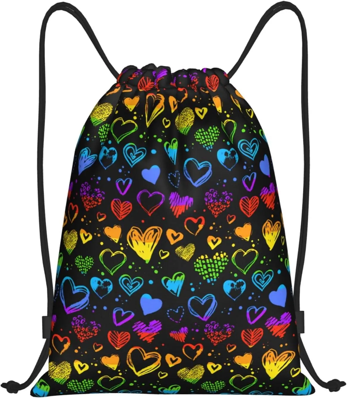 Rainbow LGBT Pride Gay Drawstring Bag Adjustable Bags Backpack for Women Men Sport Gym Beach Shopping Yoga