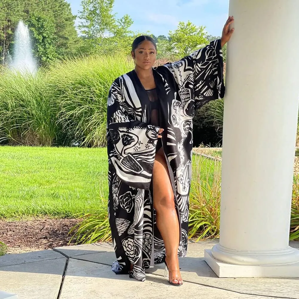 RanRui Womens Swimsuit Coverup Kimono  Beach Cover Ups for Swimwear Beach Blouse K10310