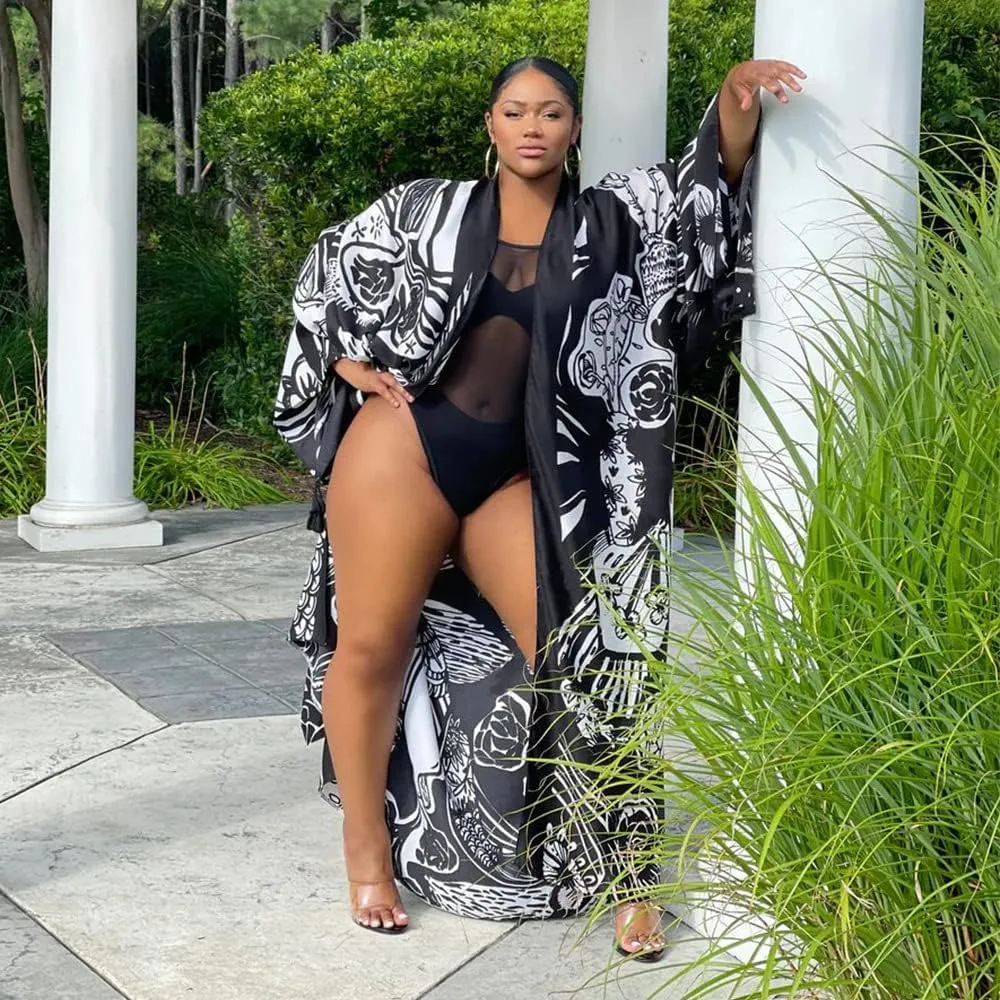 RanRui Womens Swimsuit Coverup Kimono  Beach Cover Ups for Swimwear Beach Blouse K10310