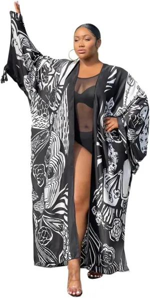 RanRui Womens Swimsuit Coverup Kimono  Beach Cover Ups for Swimwear Beach Blouse K10310