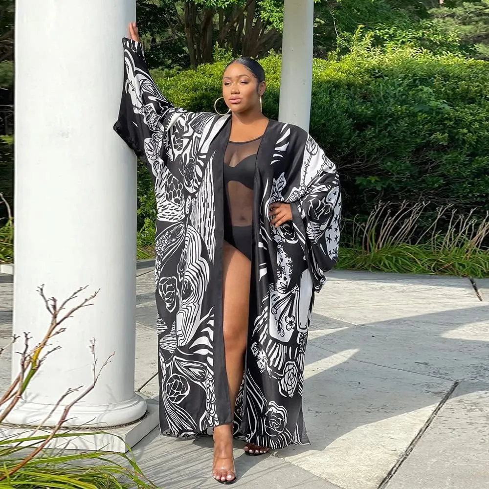 RanRui Womens Swimsuit Coverup Kimono  Beach Cover Ups for Swimwear Beach Blouse K10310