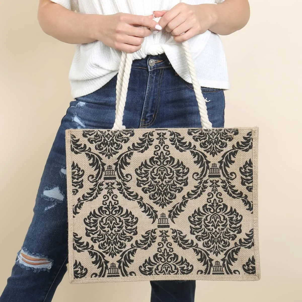 RIAH FASHION Large Reusable Eco Shopper Beach Tote - Travel Shoulder Bag Pineapple, Flower, Skull, Leaf Straw, Leopard Canvas