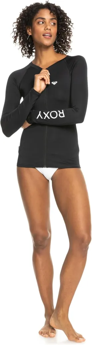 Roxy Women's Essentials Long Sleeve Zip-up Rashguard
