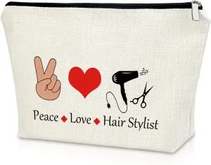Sazuwu Hair Stylist Gifts for Women Makeup Bag Hairdresser Graduation Gifts Hair Stylist Appreciation Gifts Cosmetic Bag Thank You Gift for Hairdresser Birthday Thanksgiving Christmas Gifts