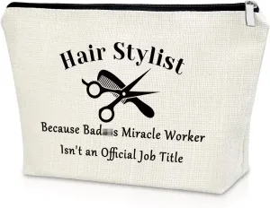 Sazuwu Hairdresser Gifts for Women Makeup Bag Hair Stylist Appreciation Thank You Gift Cosmetic Bag Hairstylists Must Haves for Birthday Christmas Cosmetic Travel Pouch