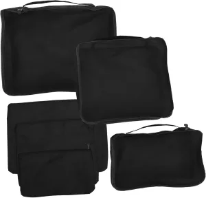 Set of 6 Portable Suit Garment Bags for Travel Luggage Organizer Windowed Fabric Closet Storage Bag Large Capacity for Clothing
