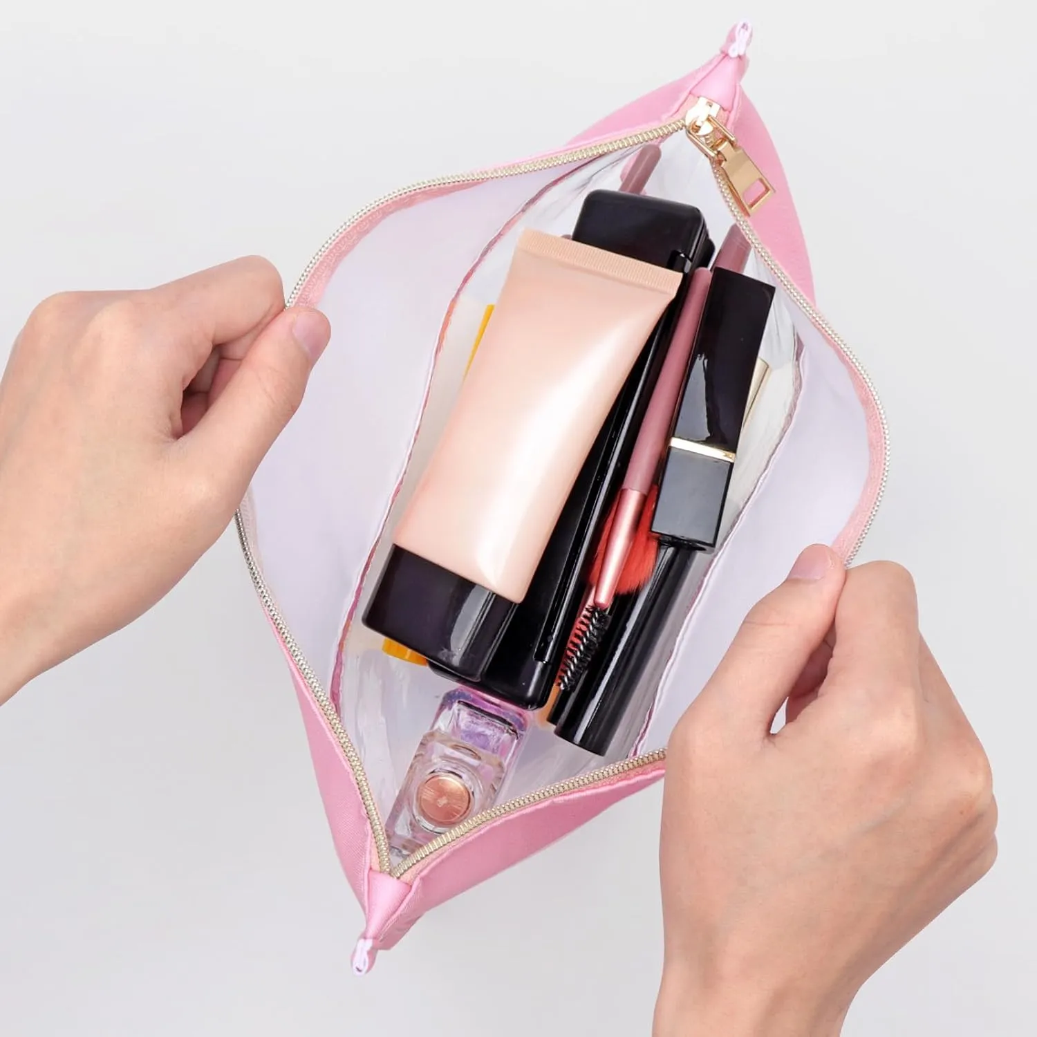 Sfodiary Hairdresser Hair Stylist Gifts for Women Clear Makeup Bag Hairdresser Appreciation Gifts PVC Cosmetic Bag Cosmetology Graduation Birthday for Salon Stylist Friends Zipper Travel Pouch