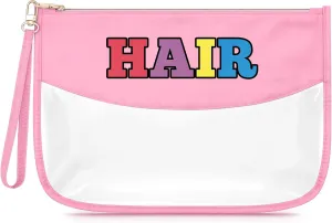 Sfodiary Hairdresser Hair Stylist Gifts for Women Clear Makeup Bag Hairdresser Appreciation Gifts PVC Cosmetic Bag Cosmetology Graduation Birthday for Salon Stylist Friends Zipper Travel Pouch