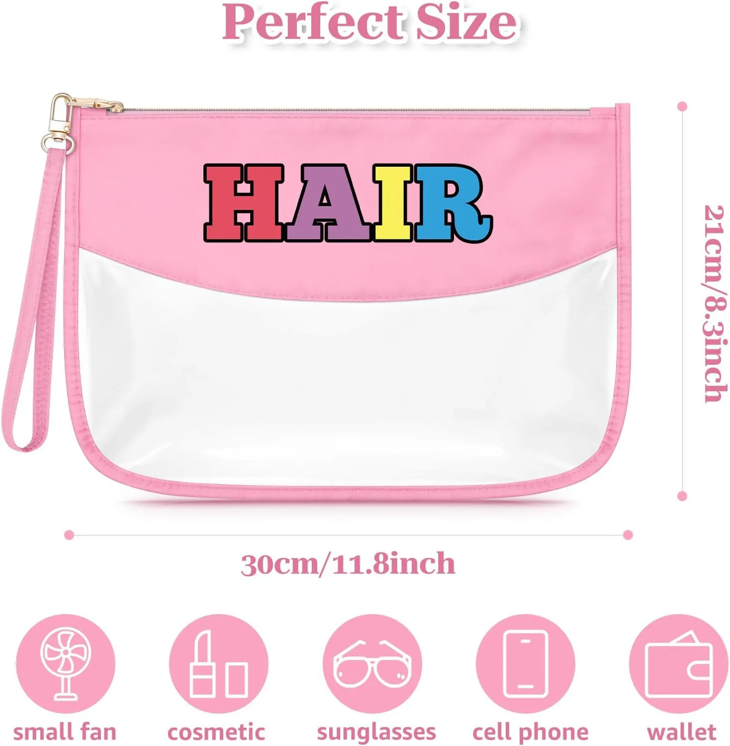 Sfodiary Hairdresser Hair Stylist Gifts for Women Clear Makeup Bag Hairdresser Appreciation Gifts PVC Cosmetic Bag Cosmetology Graduation Birthday for Salon Stylist Friends Zipper Travel Pouch