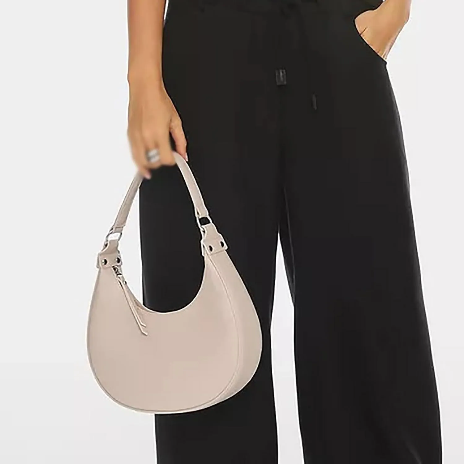 Shoulder Bags for Women Crescent Hobo Crossbody Bags PU Leather Hobo Crossbody Tote Dumpling Bags with Zipper