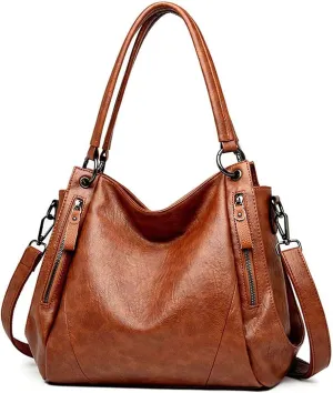 Shoulder Bags Handbags Women Bags Large Capacity Crossbody Bags for Women Leather Handbag Ladies Travel Tote Bag(Brown)