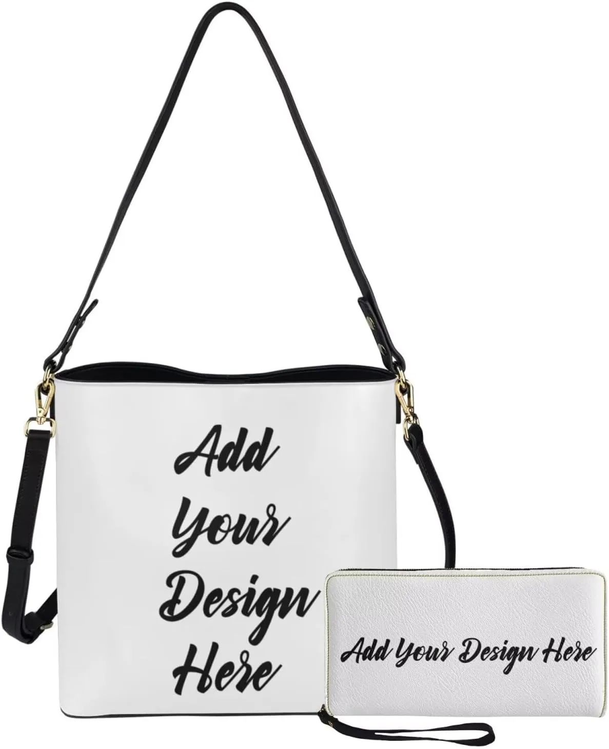 Shoulder Bags Set 2 Piece Saddle Bags Crossbody Bags for Women with Shoulder Strap Wristlet Wallets for Women