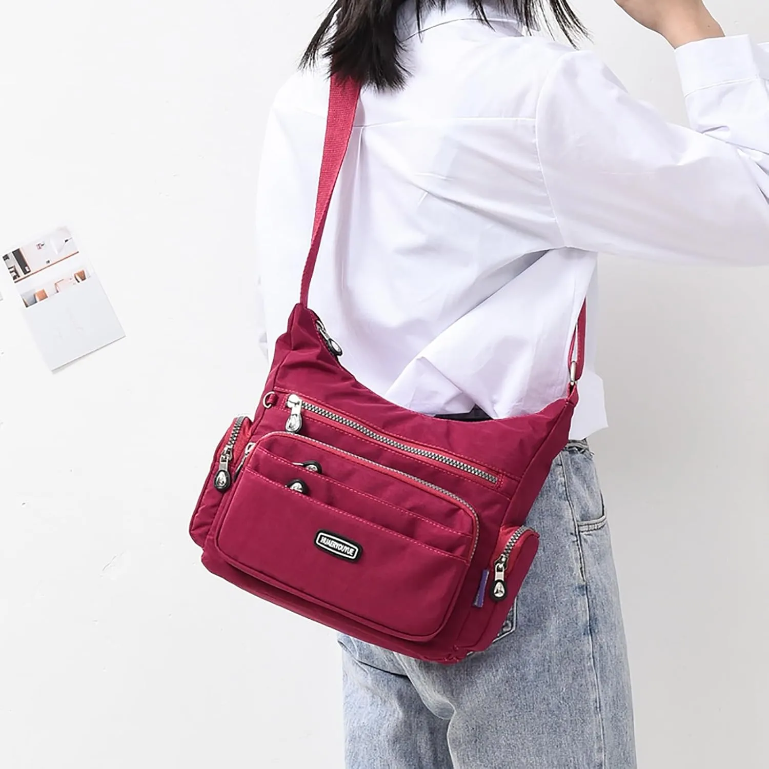 Small Crossbody Bag for Women Chest Bags Daypack Crossbody for Travel Sport Running Hiking Water Proof Bag(One Size)
