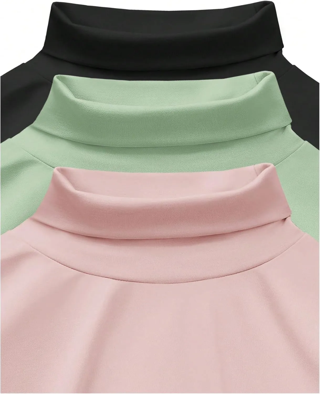 SOLY HUX Women's 3 Piece Tank Top Turtleneck Sleeveless Going Out Tops Casual Solid Tops
