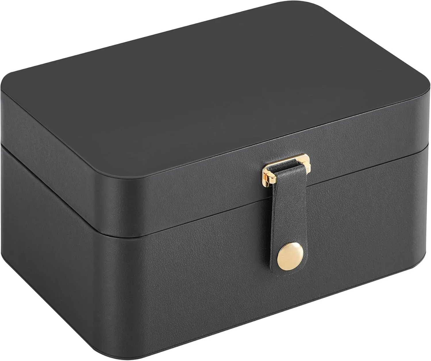 SONGMICS Jewelry Box, Travel Jewelry Case, 2-Layer Jewelry Holder Organizer, Portable Versatile Earring Storage, for Larger Accessories, Slate Gray UJBC166G01