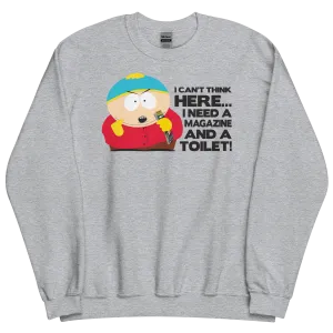 South Park Cartman Magazine and a Toilet Crewneck Sweatshirt