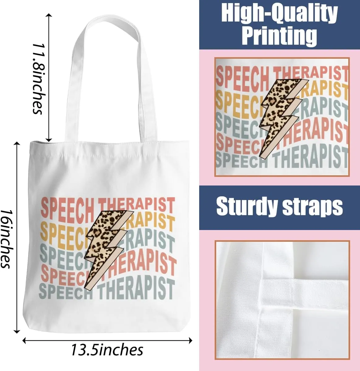 Speech Therapy Gifts SLP Tote Bag for Teacher Speech Language Pathology Beach Bag Speech Pathologist Gifts