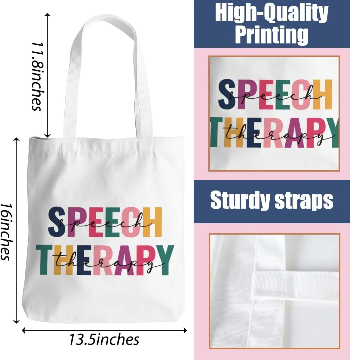 Speech Therapy Gifts SLP Tote Bag for Teacher Speech Language Pathology Beach Bag Speech Pathologist Gifts