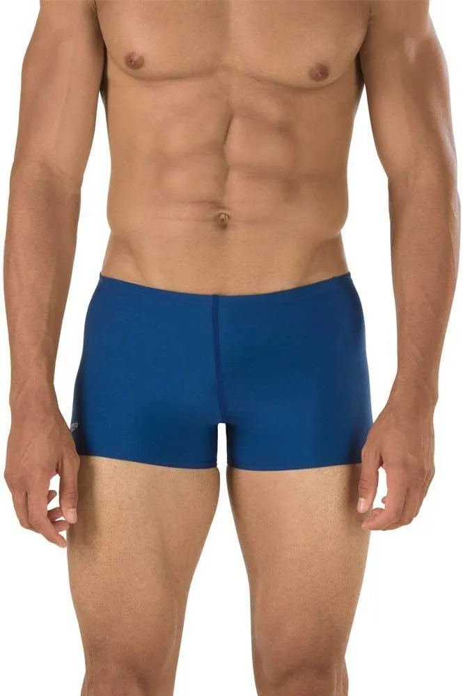 Speedo Men's Swimsuit Square Leg Endurance  Solid