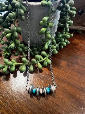 Sterling Silver Multi Shades Necklace