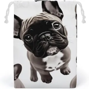 Storage Bags Makeup Bag Toy Bag Reusable Bags Toiletry French Bulldog Printed Organizer Multi Purpose Foldable Ditty Bag Travel Pouch