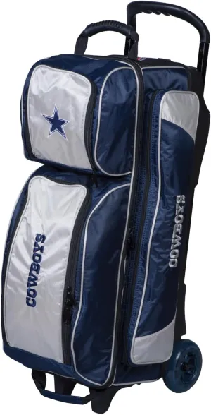 Strikeforce Bowling NFL Three Ball Bowling Roller Bag with Ball, Shoe and Accessory Pockets