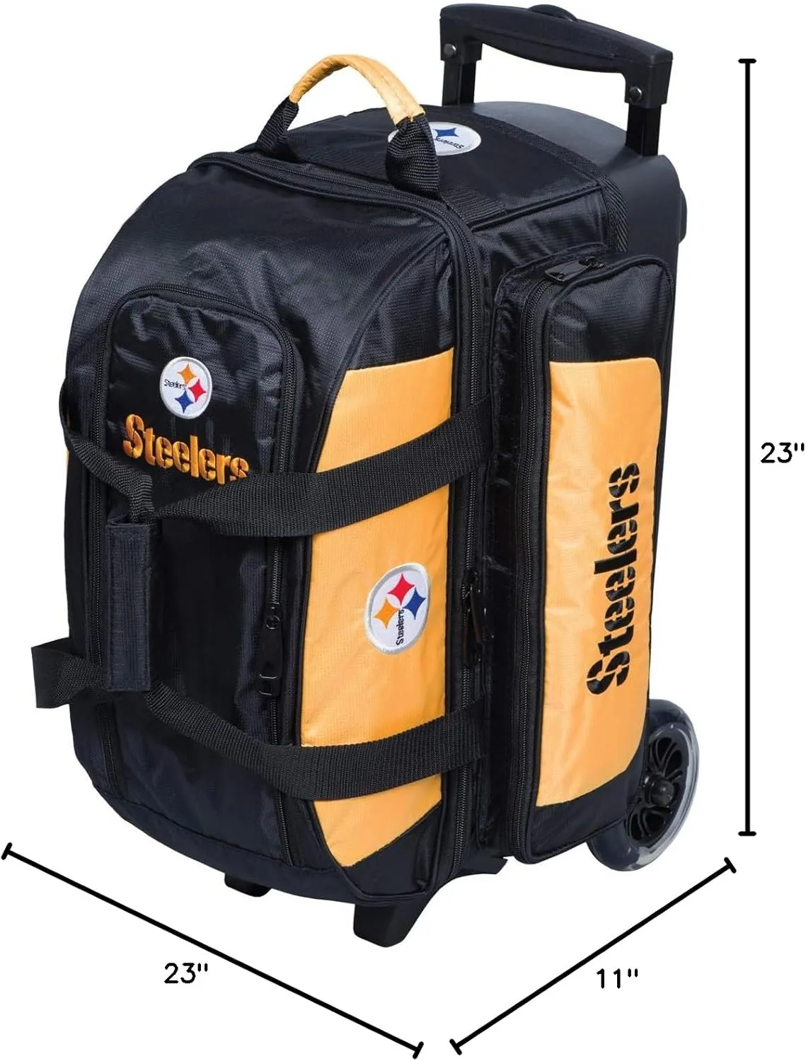Strikeforce Bowling NFL Two Ball Bowling Roller Bag with Ball, Shoe and Accessory Pockets