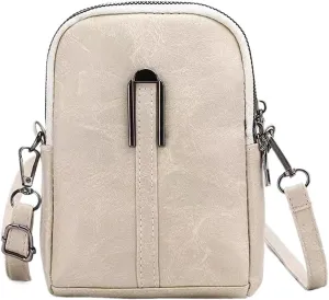 Summer Phone Bag Women's Oil Wax Cowhide Leather Crossbody Bag Fashionable and Casual Shoulder Bagladies' Small