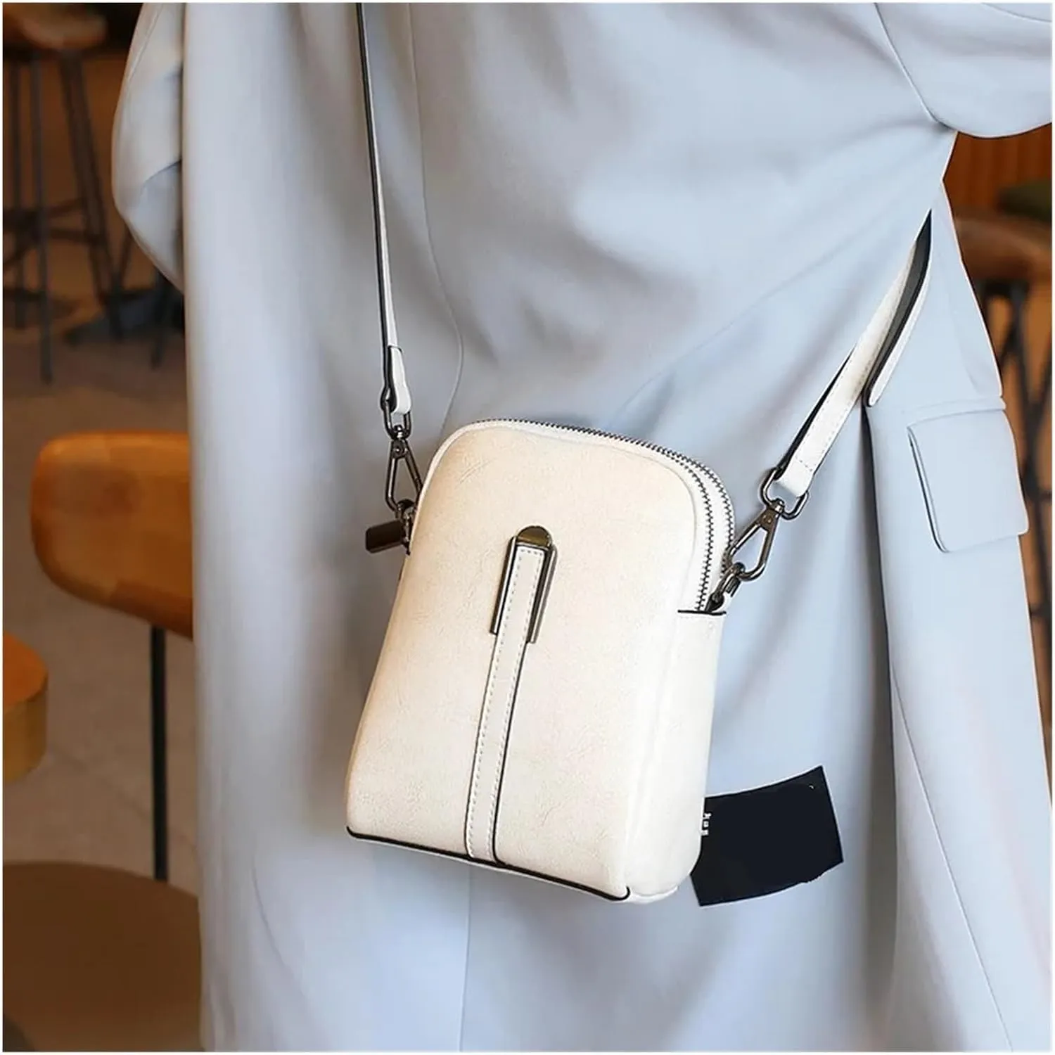Summer Phone Bag Women's Oil Wax Cowhide Leather Crossbody Bag Fashionable and Casual Shoulder Bagladies' Small