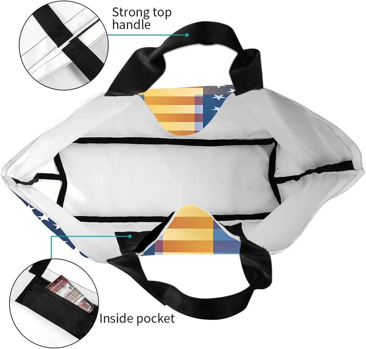 Swedish Sweden Flag Women's Tote Bag Large Capacity Single Shoulder Bags Handbag for Shopping Work