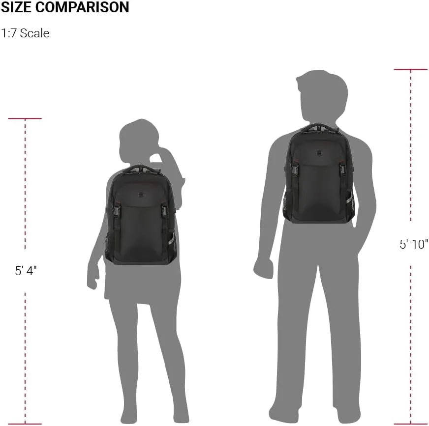SwissGear Civic Pro Laptop Backpack, Black, 18x13.25x7