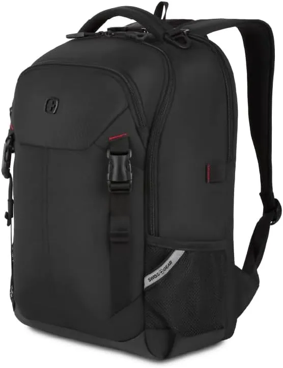 SwissGear Civic Pro Laptop Backpack, Black, 18x13.25x7