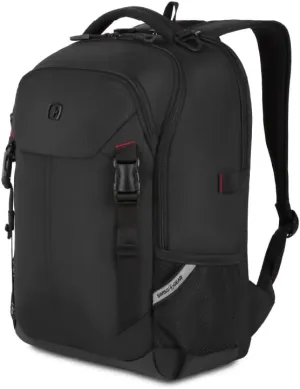 SwissGear Civic Pro Laptop Backpack, Black, 18x13.25x7
