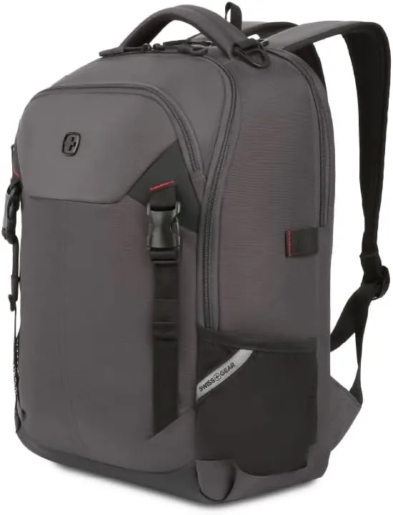 SwissGear Civic Pro Laptop Backpack, Grey, 18x13.25x7