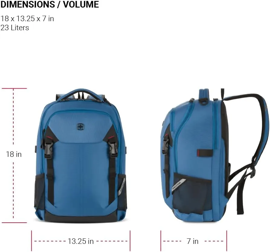 SwissGear Civic Pro Laptop Backpack, Navy, 18x13.25x7