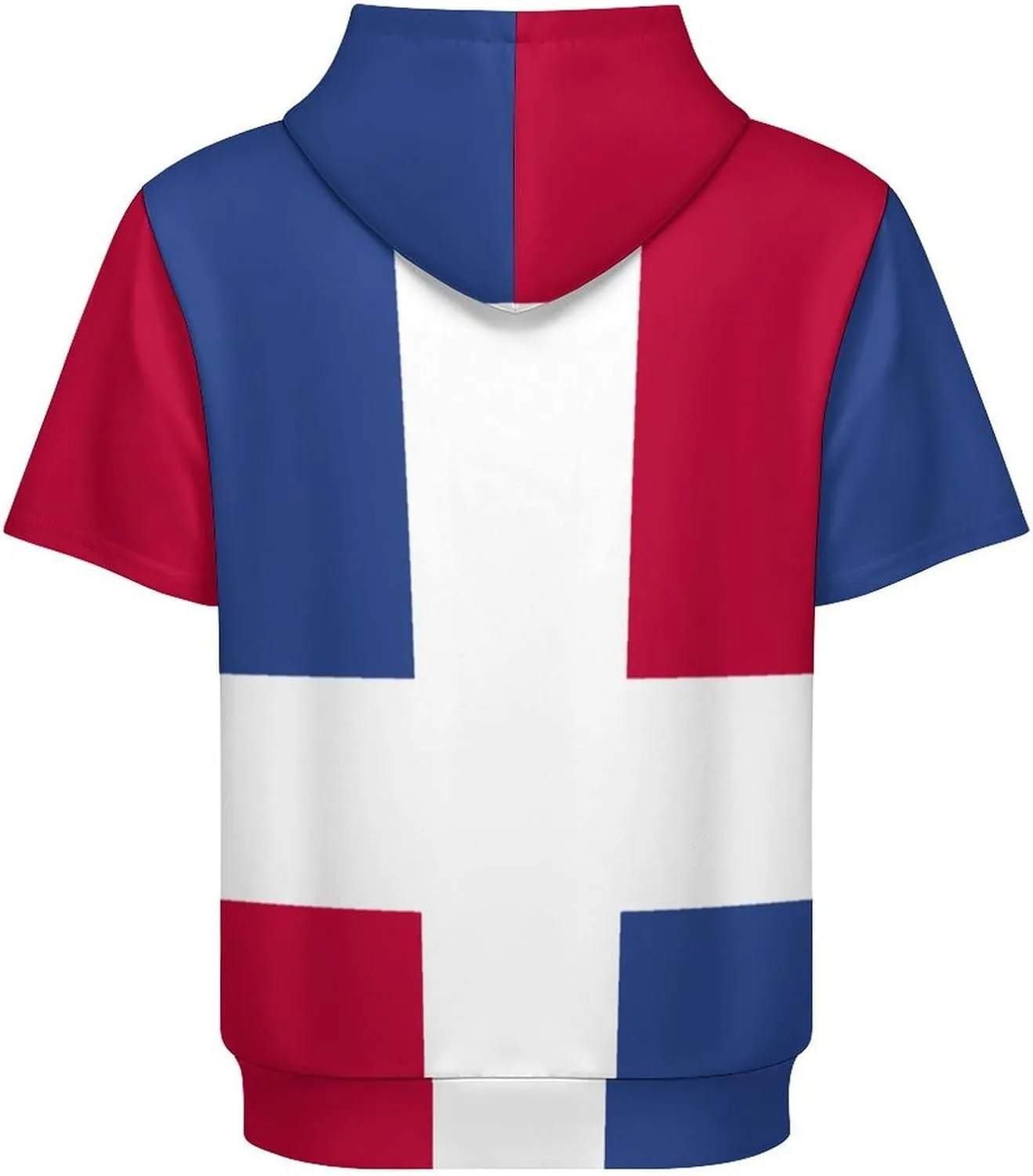 TAIZIYEAH Puerto Rico Flag-Frog Short Sleeved Hoodie Mens Short Sleeve Hoodie Sweatshirts Drawstring Pullover Unique