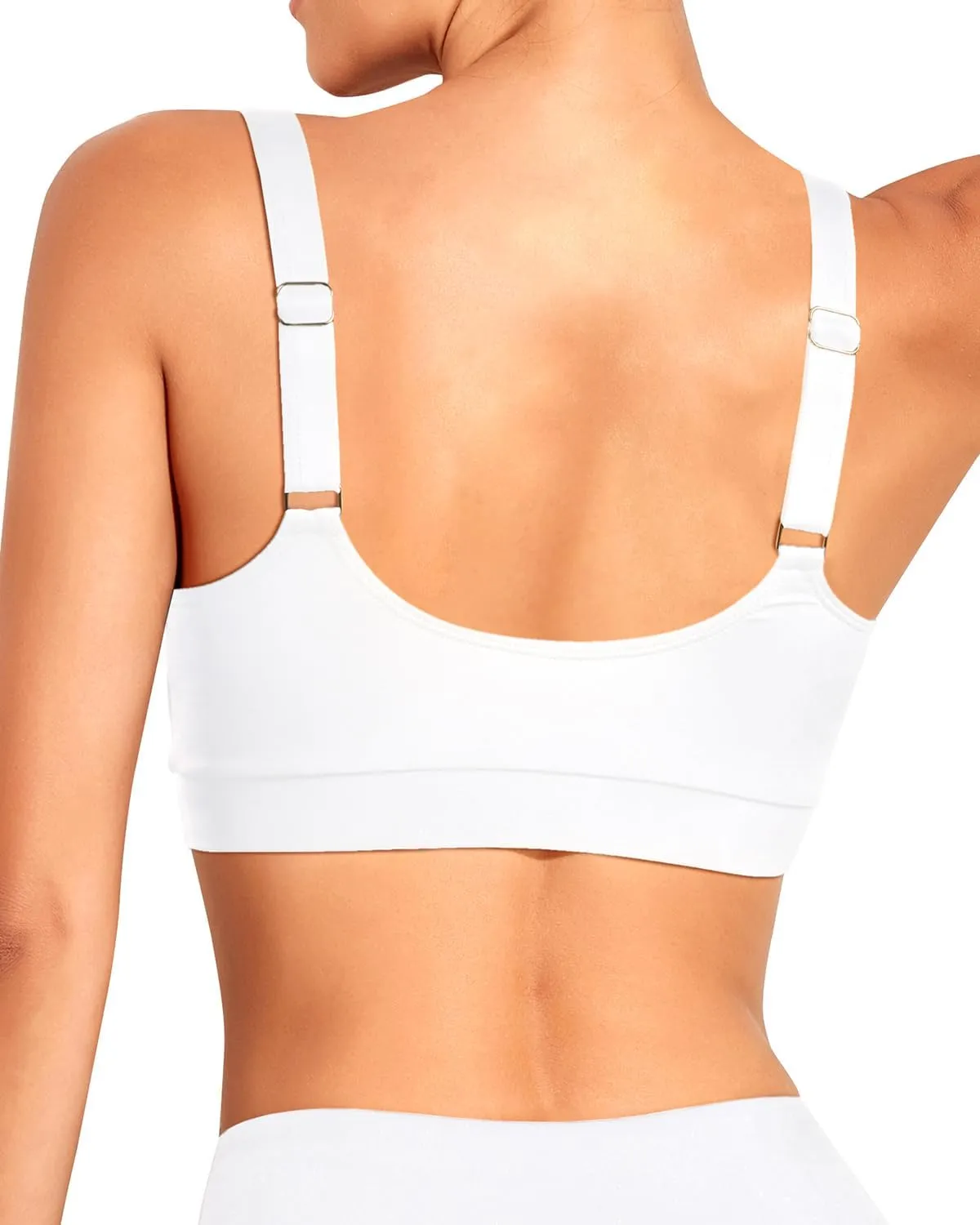 Tempt Me Women Sports Bra Bikini Tops Scoop Neck Bathing Suits Top Padded Swim Crop Tops Only