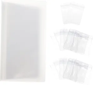 TENDYCOCO 1 Set Photo Album Jewelry Book Foldable Makeup Bag Clear Reusable Resealable Wrap Sealing Boxes Jewelry Pouch Seals Bags Pouches Drawer Stand Necklace Storage Bag Transparent Pvc