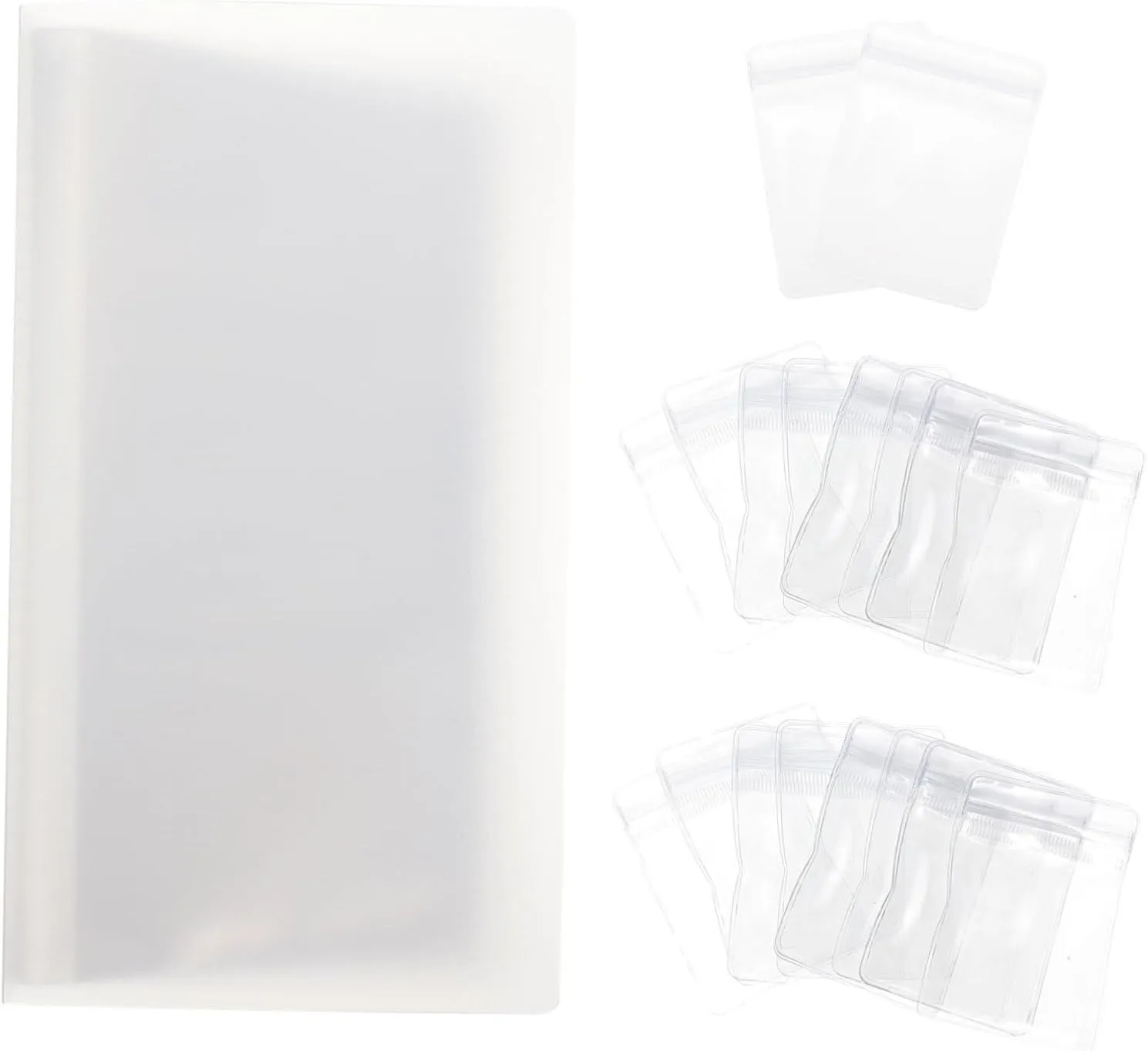 TENDYCOCO 1 Set Photo Album Jewelry Book Foldable Makeup Bag Clear Reusable Resealable Wrap Sealing Boxes Jewelry Pouch Seals Bags Pouches Drawer Stand Necklace Storage Bag Transparent Pvc