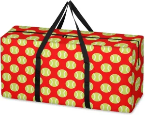 Tennis Ball XXL Heavy Duty Extra Large Moving Bags with Strong Zipper, Moving Supplies Packing Boxes for Moving, Sports Theme Orange