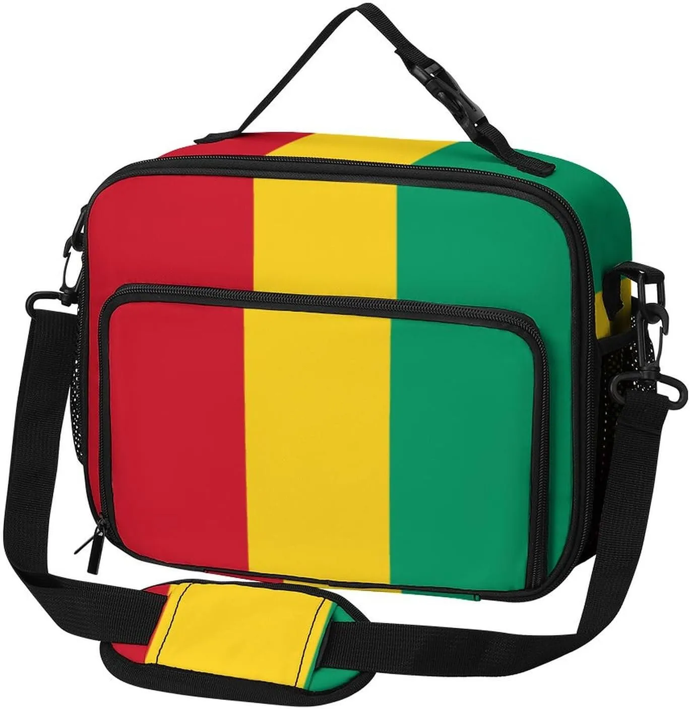 The Republic of Guinea Flag Large Insulated Lunch Bag Reusable Lunch Cooler Bags Tote for Work Picnic Outdoor