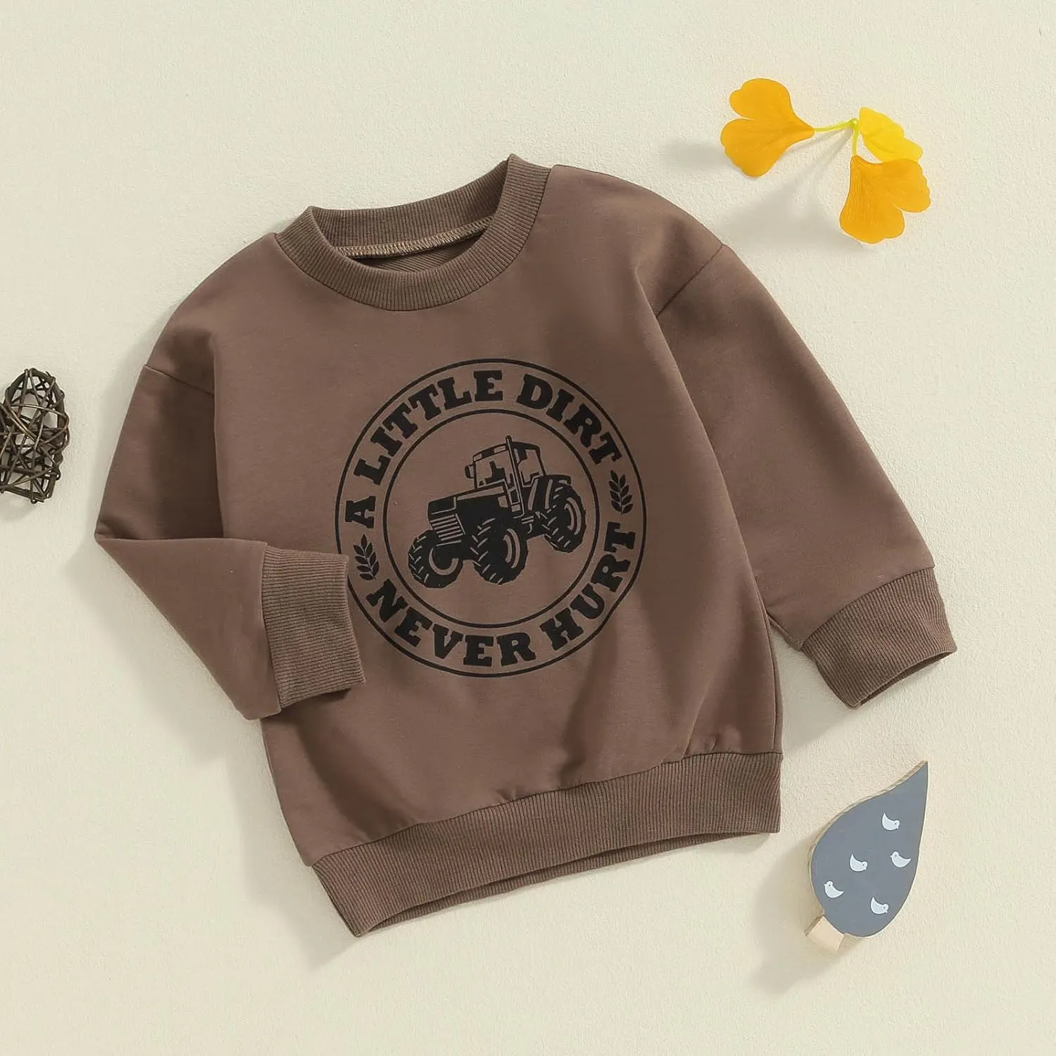 Toddler Baby Boy Sweatshirts Letter Embroidered Long Sleeve Baby Pullovers Tops Infant Fall Winter Casual Tops