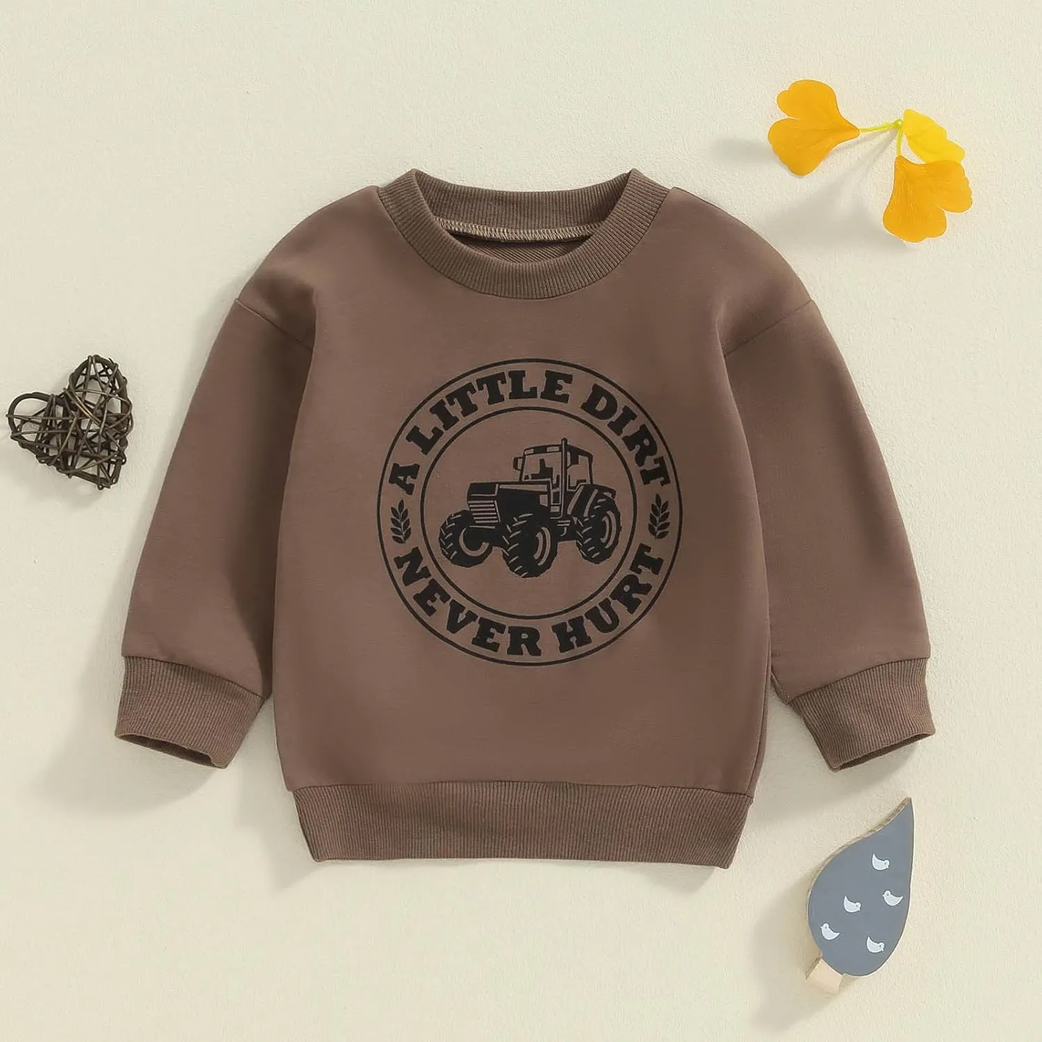 Toddler Baby Boy Sweatshirts Letter Embroidered Long Sleeve Baby Pullovers Tops Infant Fall Winter Casual Tops