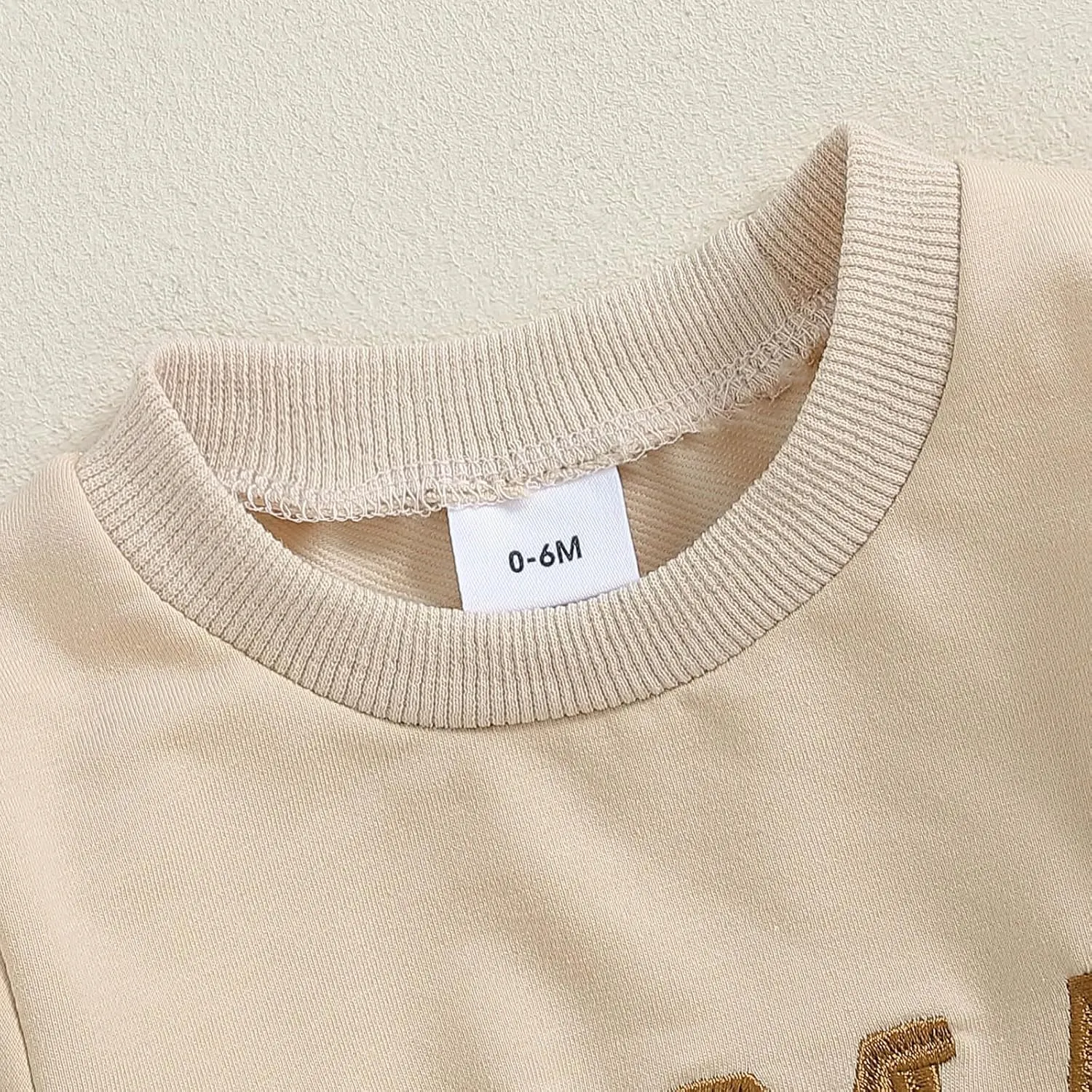 Toddler Baby Boy Sweatshirts Letter Embroidered Long Sleeve Baby Pullovers Tops Infant Fall Winter Casual Tops