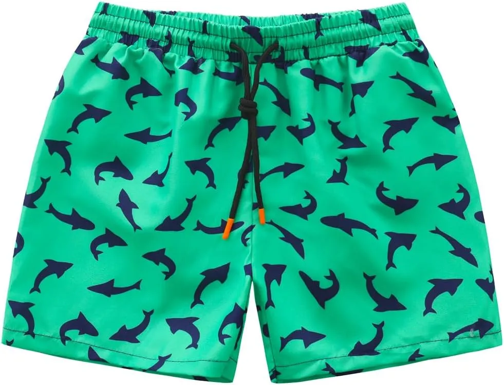 Toddlers and Baby Boys' 3-Piece Swimsuit Trunk and Rashguard Sun Hat Set